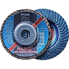 Pferd 62950 Polifan? Flap Disc, Zirconia Alumina, 4-1/2 In Dia, 36 Grit, 5/8 Arbor