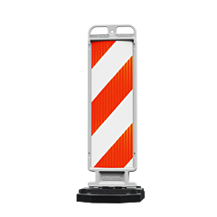 Plasticade 4336-W-Hip-Rb43Pk Crosscade 36 Vertical Panel & Base, White And Black, High Intensity Prismatic
