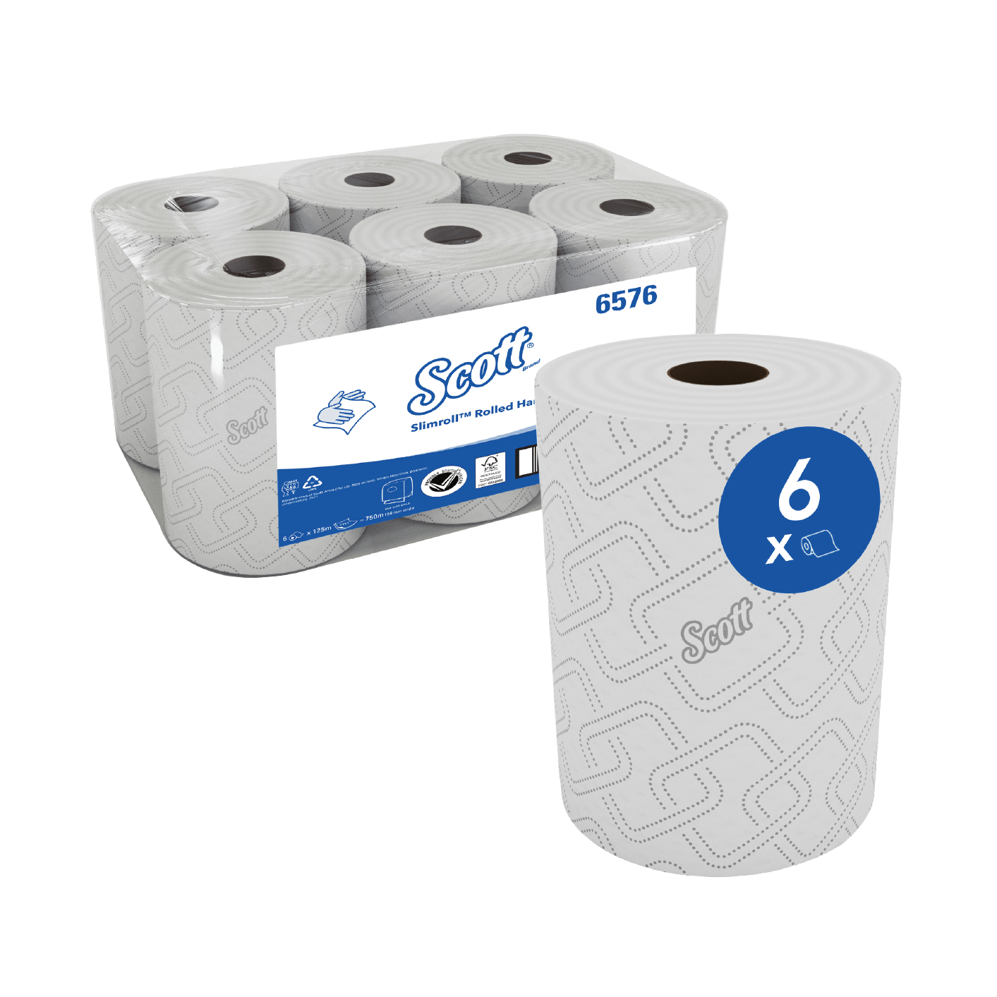6576 Hand Towel 2Ply 6 X 125