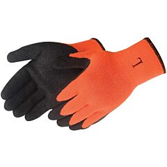 Liberty Safety 4729Hol Frogrip Black Latex Coated Seamless Gloves, Black/Orange, Size Large
