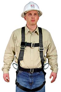 French Creek 530B-Hot Mating Buckle Leg Straps, Sewn On 1 3/4" Wide Belt, Nomex/Kevlar Webbing With Hip Positioning D-Rings, Size Small