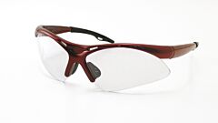 Sas Safety 540-0000 Diamondbacks Safety Glasses, Red Frame, Clear Lens, Polybag