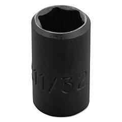 Proto? 6911H Torqueplus Impact Sockets 1/4 In, 1/4 In Drive, 11/32 In, 6 Points