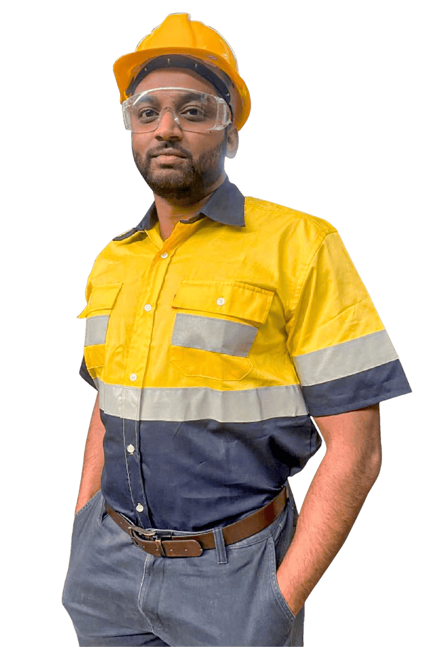 100% Cotton High-Visibility Short Sleeve Work Shirt
