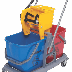 Trolley Bucket & Wringer Double Plastic