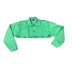 Radnor 64054970 Green Cotton Fire Retardant Cape Sleeve With Snap Front Closure (Bib Not Included), Size Small
