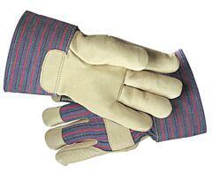 Radnor 64057953 Blue, Red Stripe And Natural Pigskin Thinsulate Lined Cold Weather Gloves, Size X-Large