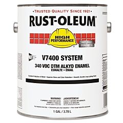 Rust-Oleum? 245479 High Performance 7400 System Dtm Alkyd Enamel, 1 Gal, Safety Yellow, High-Gloss