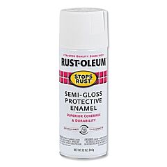 Rust-Oleum? 7792830 Stops Rust? Protective Enamel Spray Paint, 12 Oz, Aerosol Can, White, Gloss Finish