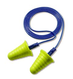 3M 318-1009 E-A-R Push-Ins With Grip Rings Corded Earplugs In Poly Bag