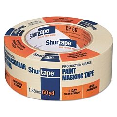Shurtape? 212293 Cp 66 Contractor Grade High Adhesion Masking Tapes, 48 Mm X 55 M, Natural
