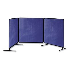 Tillman 6143666 Arcshield? Portable Welding Screen, 6 Ft X 6 Ft, 13 Mil Vinyl Ctd Polyester/Tubular Steel Fr, Opaque Bl/Blk Fr, 3 Panels