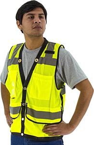 Majestic 75-3207 Hi-Viz Heavy Duty Mesh Vest, Ansi 2, Size Medium