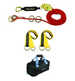 Falltech 77302K 30' Horizontal Lifeline Kit 2-Person Temporary Kernmantle With Energy Absorber