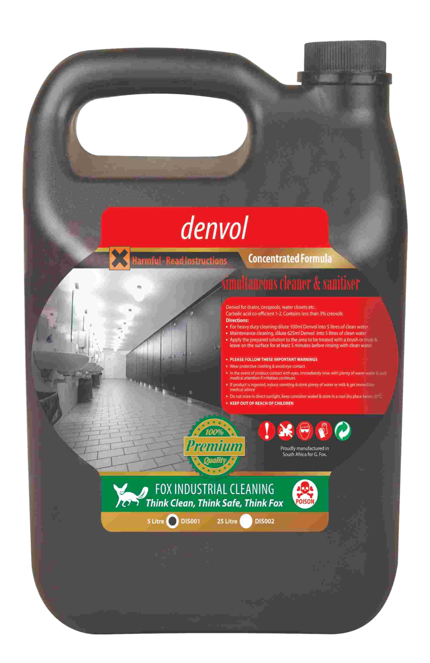 Denvol Black Drain Cleaner & Disinfectant Dip