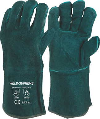 Welding Kevlar Green Cuff Glove