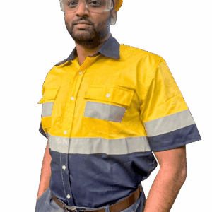 100% Cotton High-Visibility Short Sleeve Work Shirt