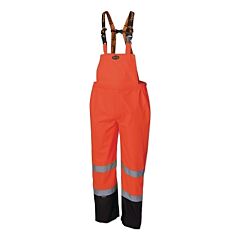 Pioneer V1200451U-3Xl Hi-Vis 300D Ripstop Waterproof Safety Bib Pant, 3X-Large, Orange