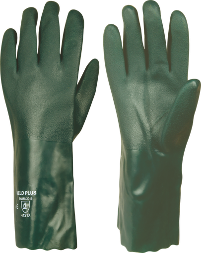 Pvc Dbl Dipped O/Cuff Green Glove