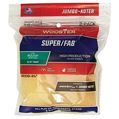 Wooster 0Rr3090044 Super/Fab Jumbo-Koter Mini Roller Covers, 2 Pack, 4-1/2 In, 3/4 In Nap Length