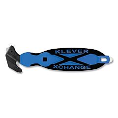 Klever Kcj-Xc-65B Xchangexd Hook Cutter, 7 In L, Straight Blade, Steel, Plastic, Black/Blue