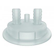 Justrite 12876 Adapter For Carboy Cap, 83Mm, With Two 1/2" Molded-In Hose Barbs And Vent