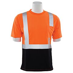 Erb 63321 Aware Wear 9601Sb Type R, Class 2, Jersey Knit Short Sleeve T-Shirt With Black Bottom, Orange, 5X-Large