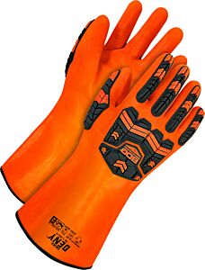 Bob Dale Gloves 99-1-504 Pvc Coated Cut Resistant W/Gauntlet Cuff & Impact