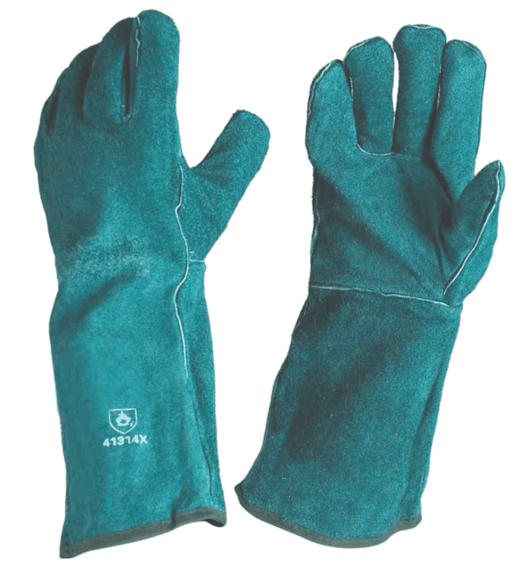 Green Lined Welding Glove