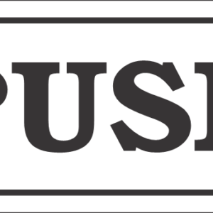 C-B8 - Push Sign - Horizontal (?120x50mm)
