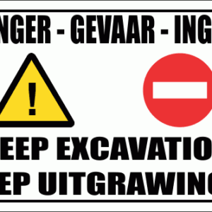 C-C11 - Danger Deep Excavation Sign (600x400mm)