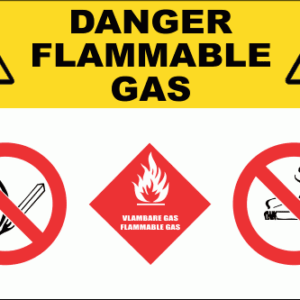 C-GAS26 - Danger Flammable Gas Sign (300x200mm)