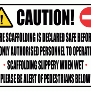 C12 - Caution Scaffolding Sign