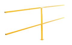 Vestil Csec-120 Steel Square Safety Handrail Connection Tubing 120", Yellow