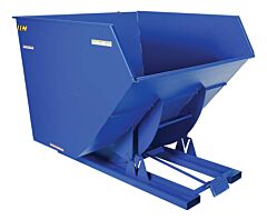 Vestil D-400-Hd Steel Heavy Duty Self Dumping Hopper 4 Cubic Yard 6000 Lb. Capacity, Blue