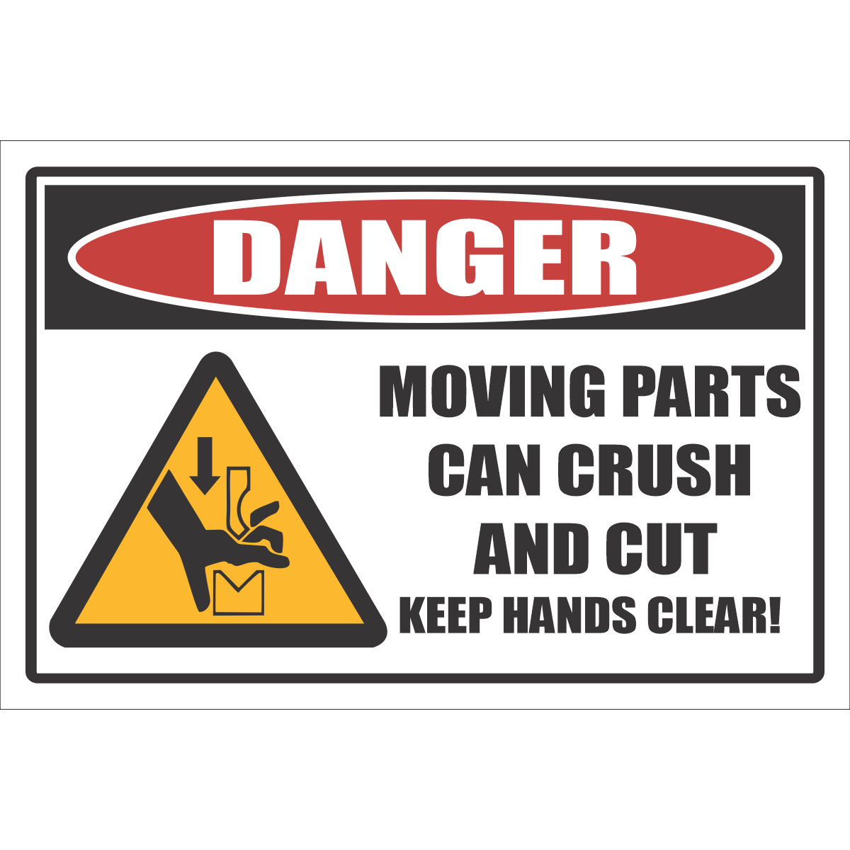 DG5 - Moving Parts Can Crush And Cut Danger Sign