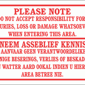 DI3 - Notice disclaimer Sign