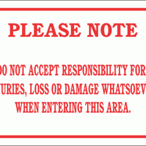 DI4 - Notice disclaimer Sign