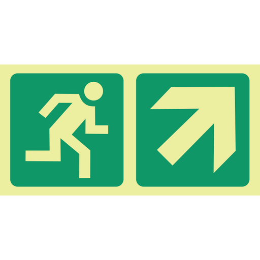 E11 Running man arrow up right 190x380mm