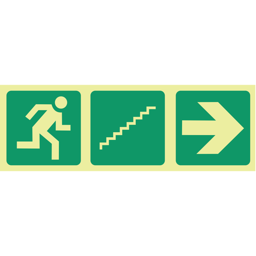 E18 Arrow stairs up right man 190x570mm