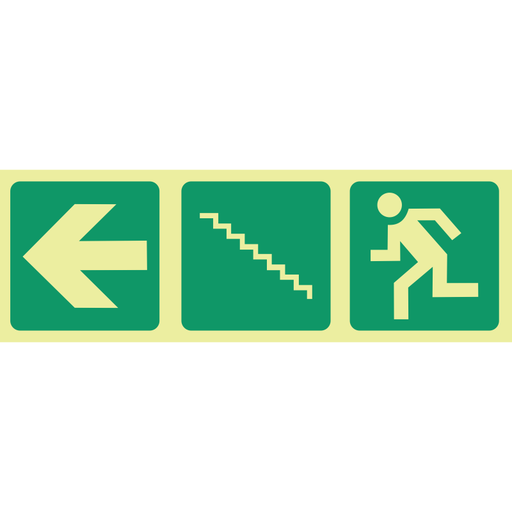E19 Arrow stairs up left man 190x570mm