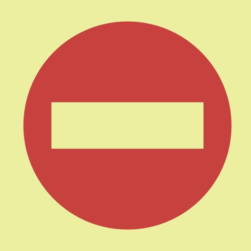 E24 No entry 190x190mm