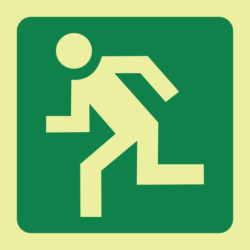 E28 Running man left 190x190mm