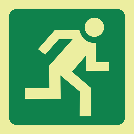 E29 Running man Right 190x190mm