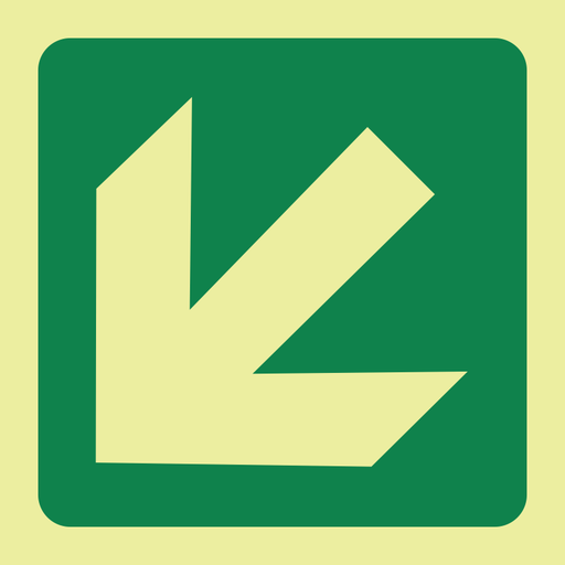 E30 Arrow down left 190x190mm