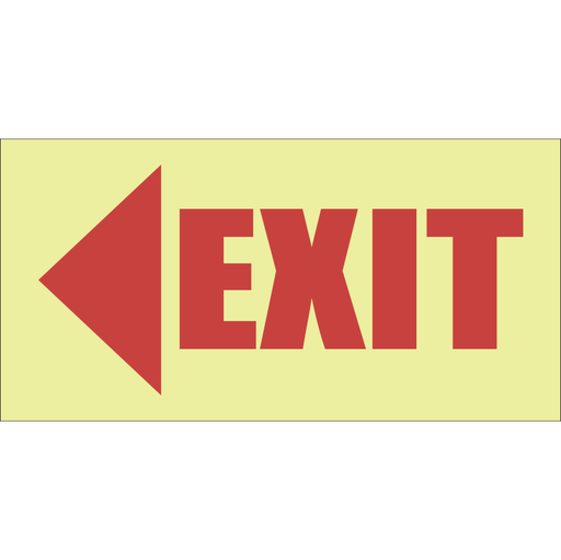E5 Exit sign Left 190x380mm