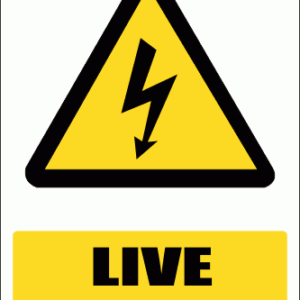 EL2E - Live Electrical Wiring Explanatory Sign