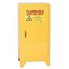 Eagle 1906Legs 16 Gallon Tower Cabinet - Yellow One Door Manual Close W/4" Legs One Shelf