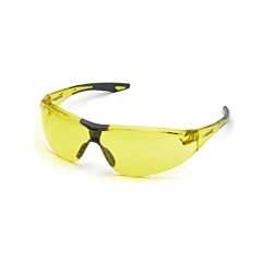 Elvex Sg-18A Safety Glasses, Amber Hc/Pc Lens, Grey Temple Tips