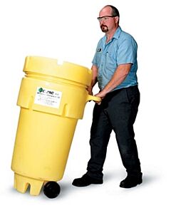 Enpac 1352-Ye 50 Gallon Wheeled Salvage Drum Spill Kit Oil Only, Yellow, 81 Gallon Capacity